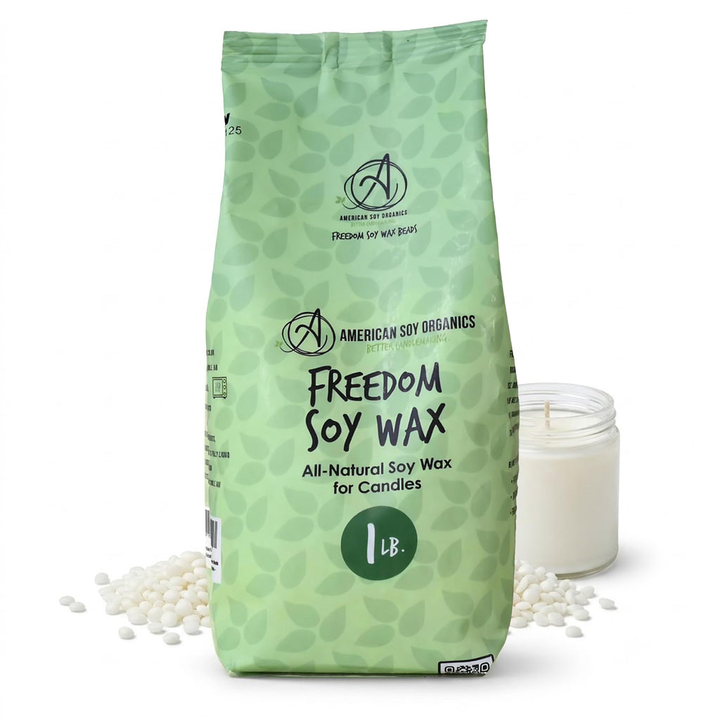 American Soy Organics Freedom Soy Wax Beads, All-Natural Candle Wax, 25 lbs