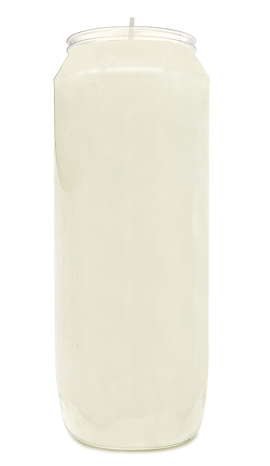 Hyoola 9 Day Prayer Candles 7 inch Tall Pillar Candles for Religious, Memorial, Party Decor, Vigil and Emergency Use - Vegetable Oil Wax in Plastic Jar Container, White (Pack of 10)