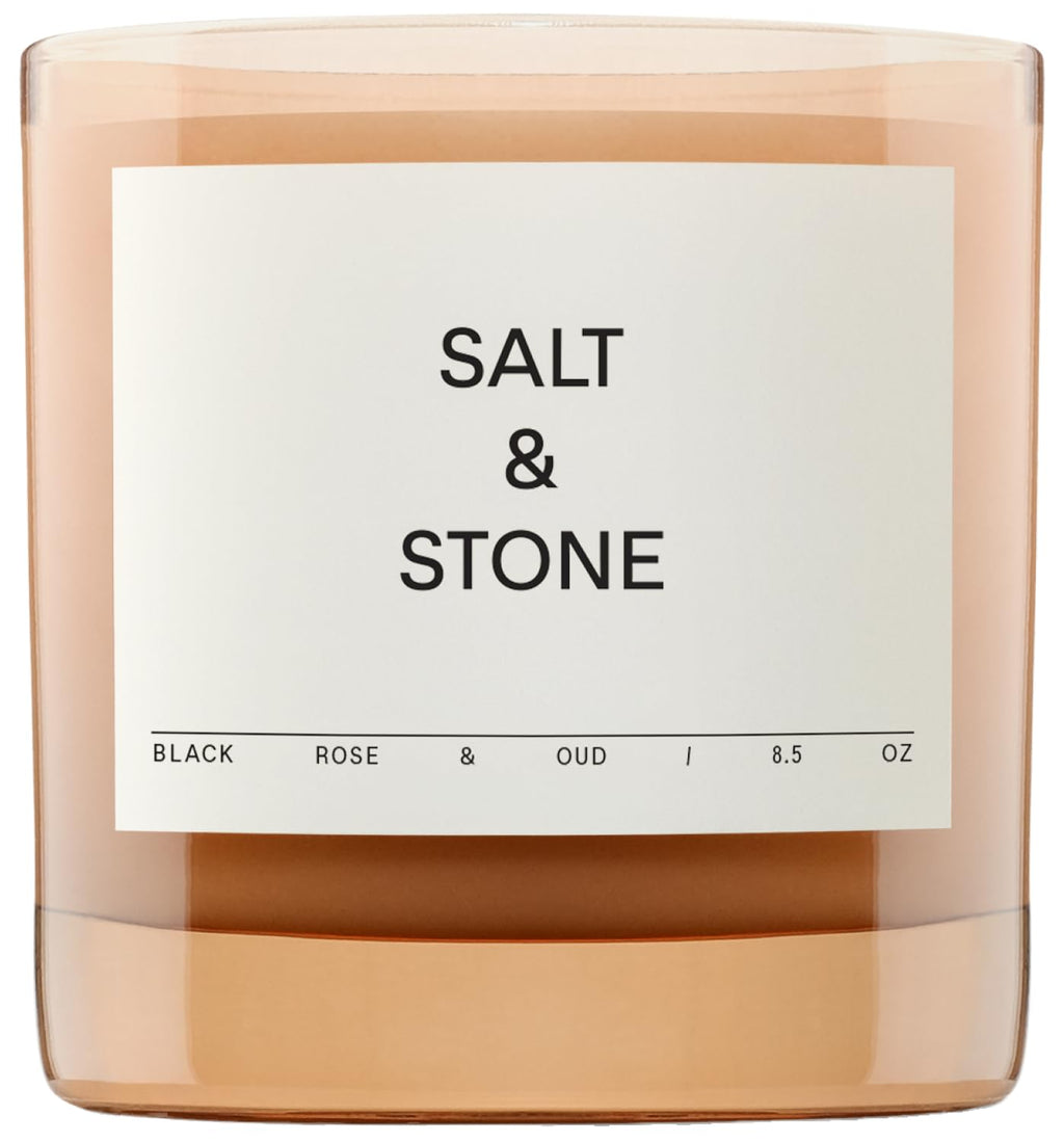 Salt & Stone Coconut & Soy Blend Scented Candle, Santal & Vetiver 8.5 oz