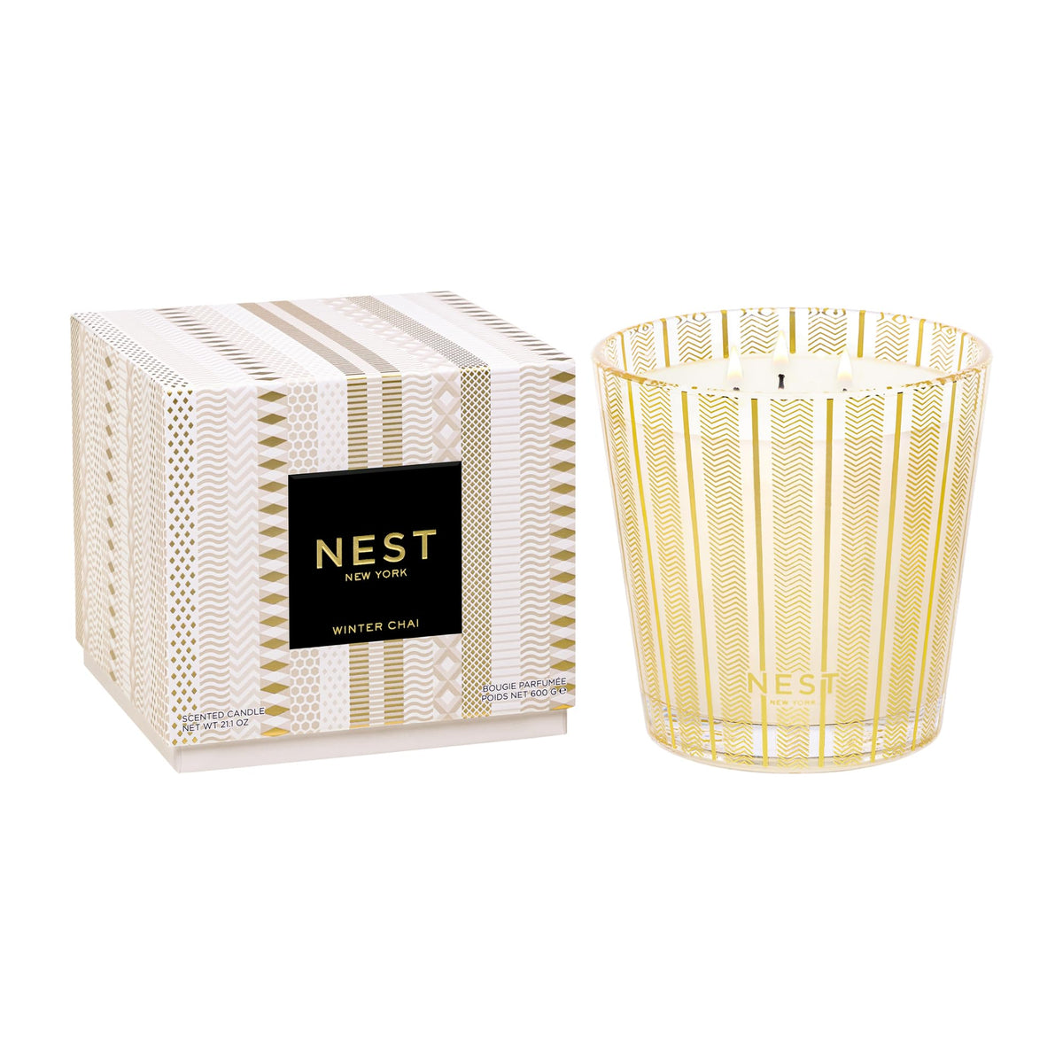 NEST New York Scented 3-Wick Candle, Pumpkin Chai