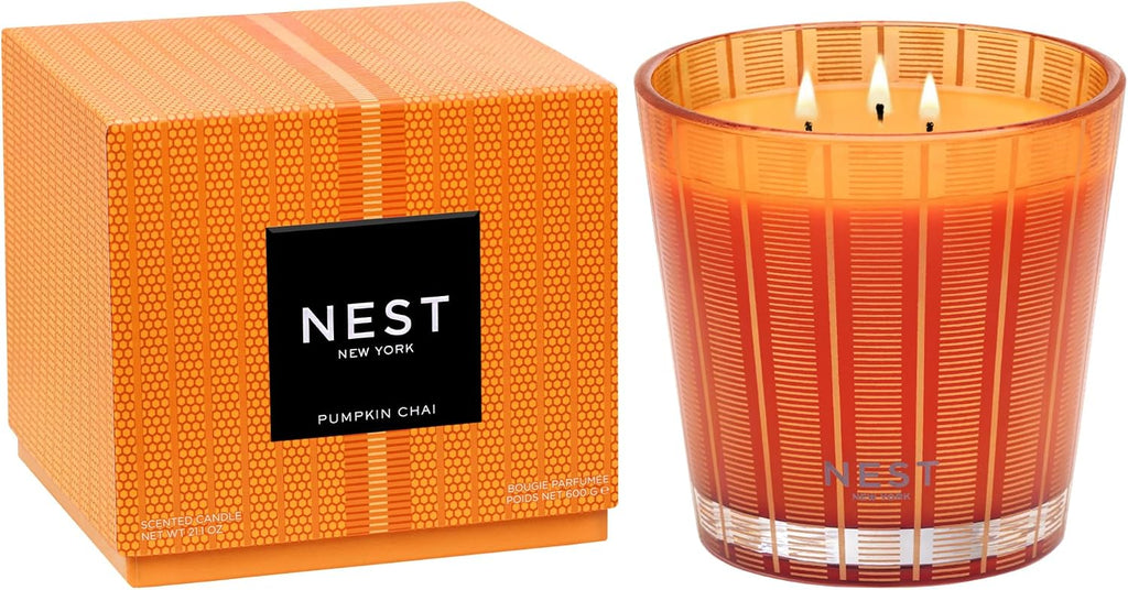 NEST New York Scented 3-Wick Candle, Pumpkin Chai