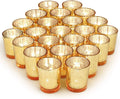 Volens Gold Party Decorations 72pcs, Mercury Glass Votive Candle Holders