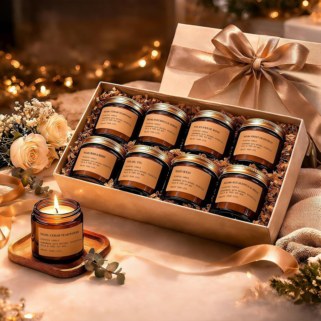 Scented Candles for Home,8 Pack Soy Wax Candle Set,Scented Candles Gift Set