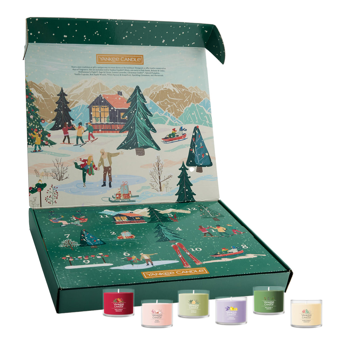 Yankee Candle Signature Votive Mini Candle Jars, 12 Days of Christmas Candle Advent Calendar 2026 Variety Pack, Natural Soy Wax Blend Candle with Natural Fiber Wick, 1.3 OZ Glass Jar, (Pack of 12)