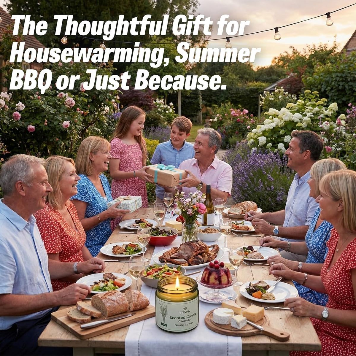 TTRWIN Citronella Candles, 4 Pick Citronella Candles Outdoor, Soy Wax